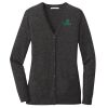 (KM) Ladies Marled Cardigan Sweater Thumbnail